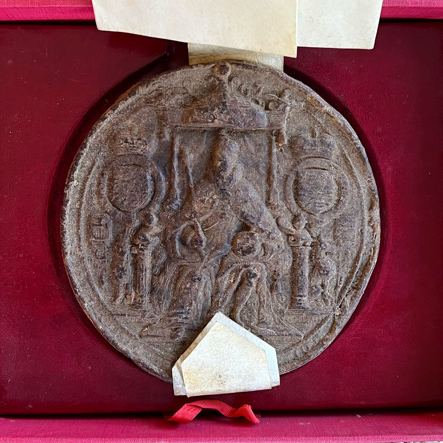 1620 King James 1 Great Seal with 2 attached documents