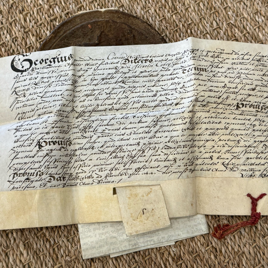 1620 King James 1 Great Seal with 2 attached documents