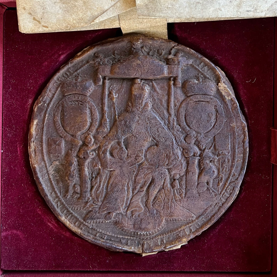 1616 King James 1 Great Seal with Vellum Document