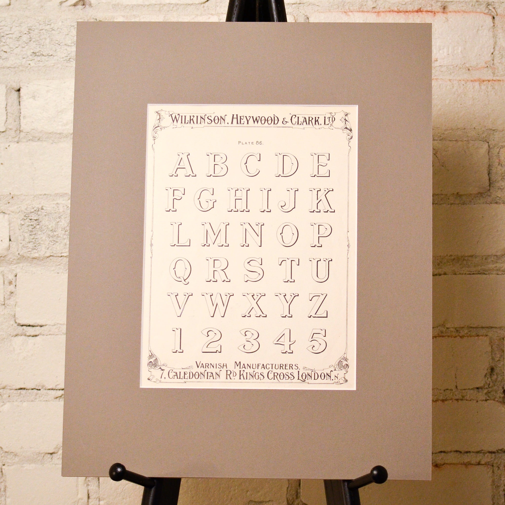 Wilkinson, Heywood and Clark Alphabets Matted 1 Prints Charming Soho