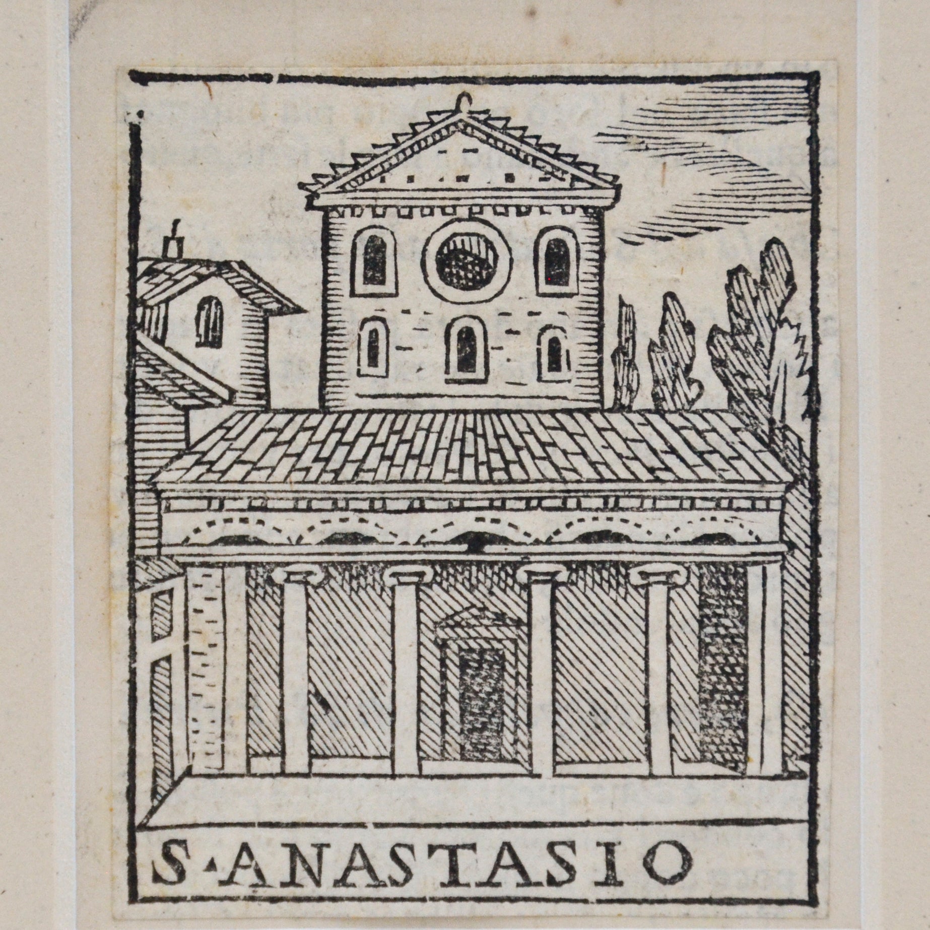 16th Century Italian Architecture S. Anastasio Matted Prints Charming