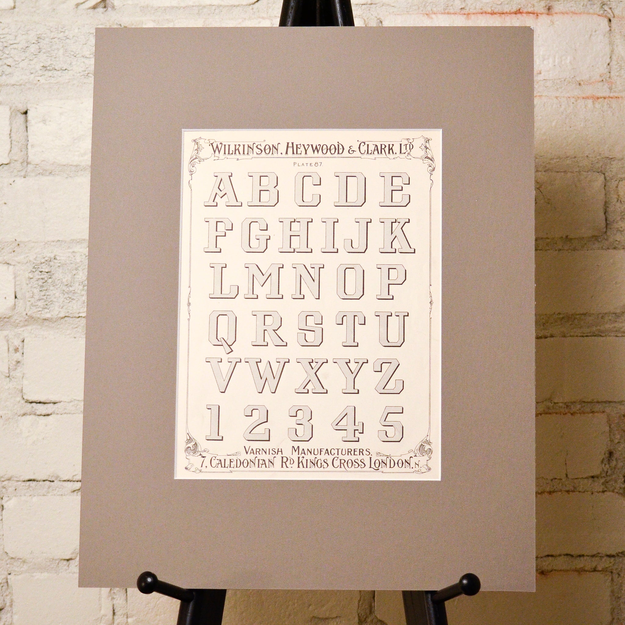 Wilkinson, Heywood and Clark Alphabets Matted 4 Prints Charming Soho