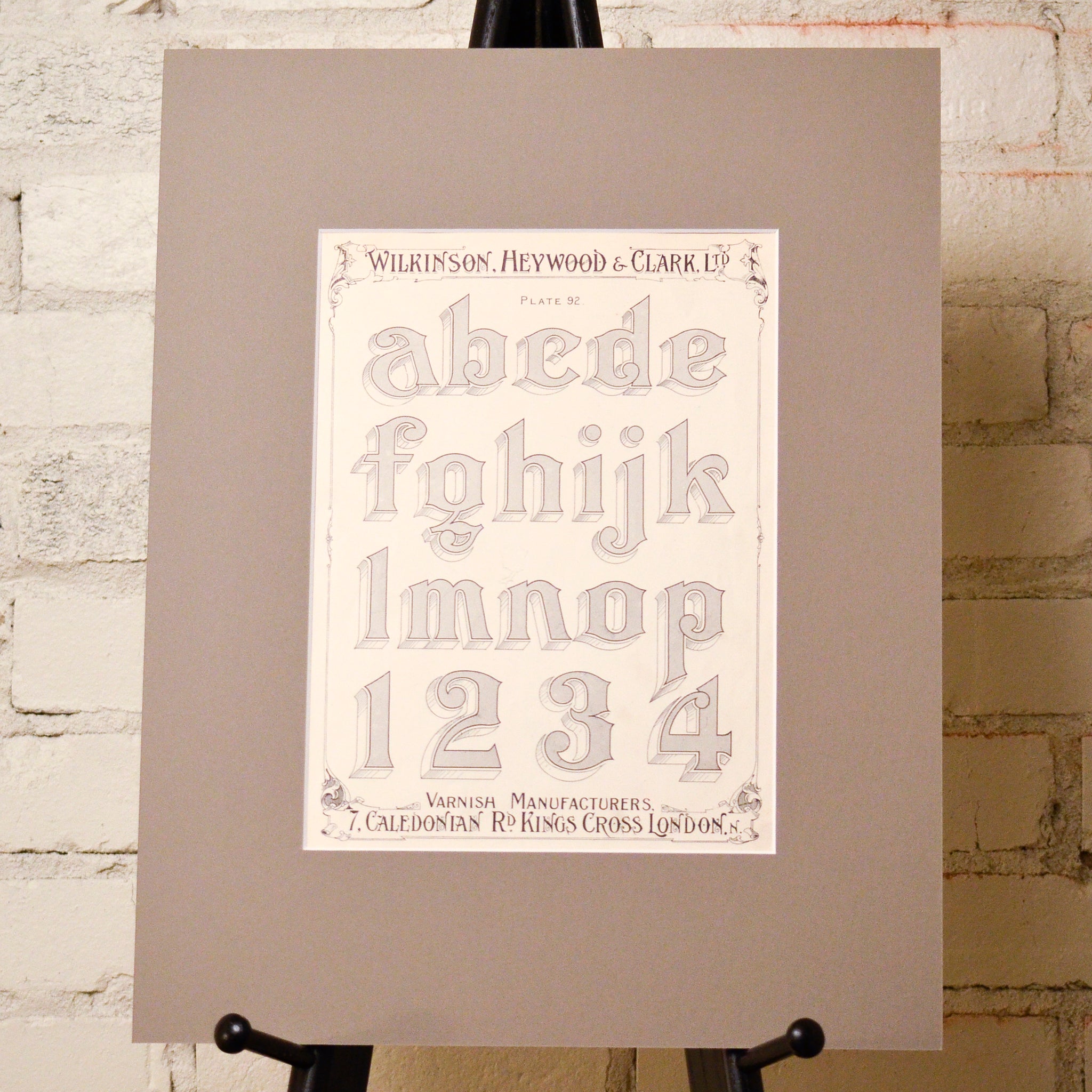 Wilkinson, Heywood and Clark Alphabets Matted 2 Prints Charming Soho