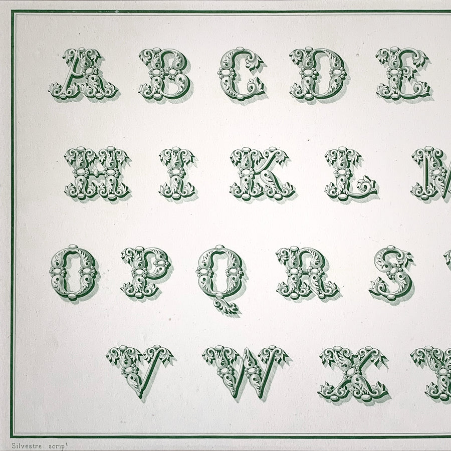 19th Century Alphabets Matted 9
