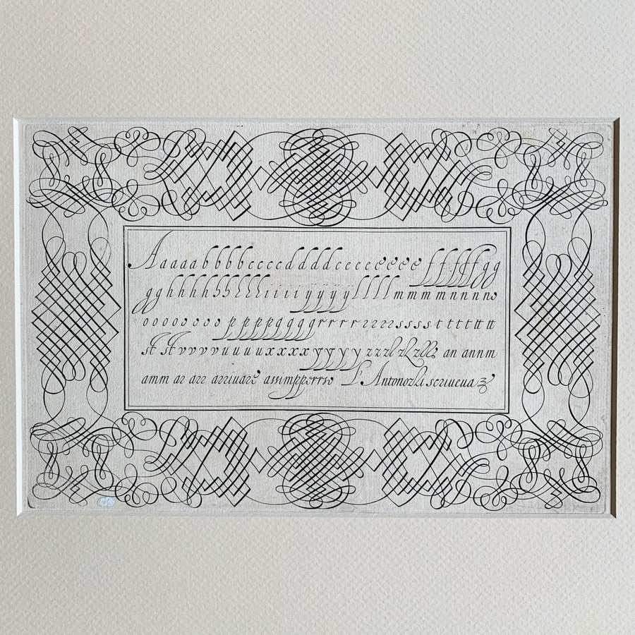 17th Century Alphabets and Calligraphy Matted 11