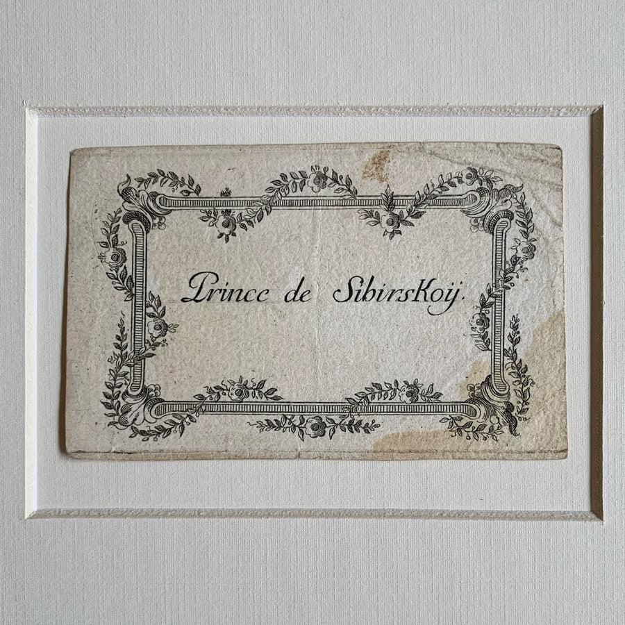 18th Century Calling Cards Matted 10