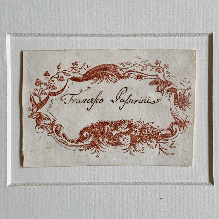 18th Century Calling Cards Matted 29