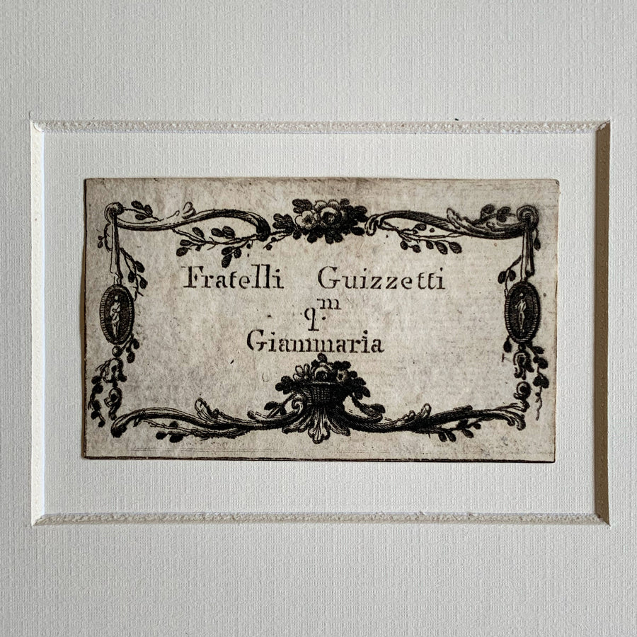 18th Century Calling Cards Matted 6