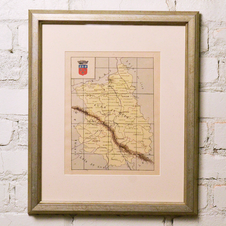 Hand Drawn French Maps Framed 10