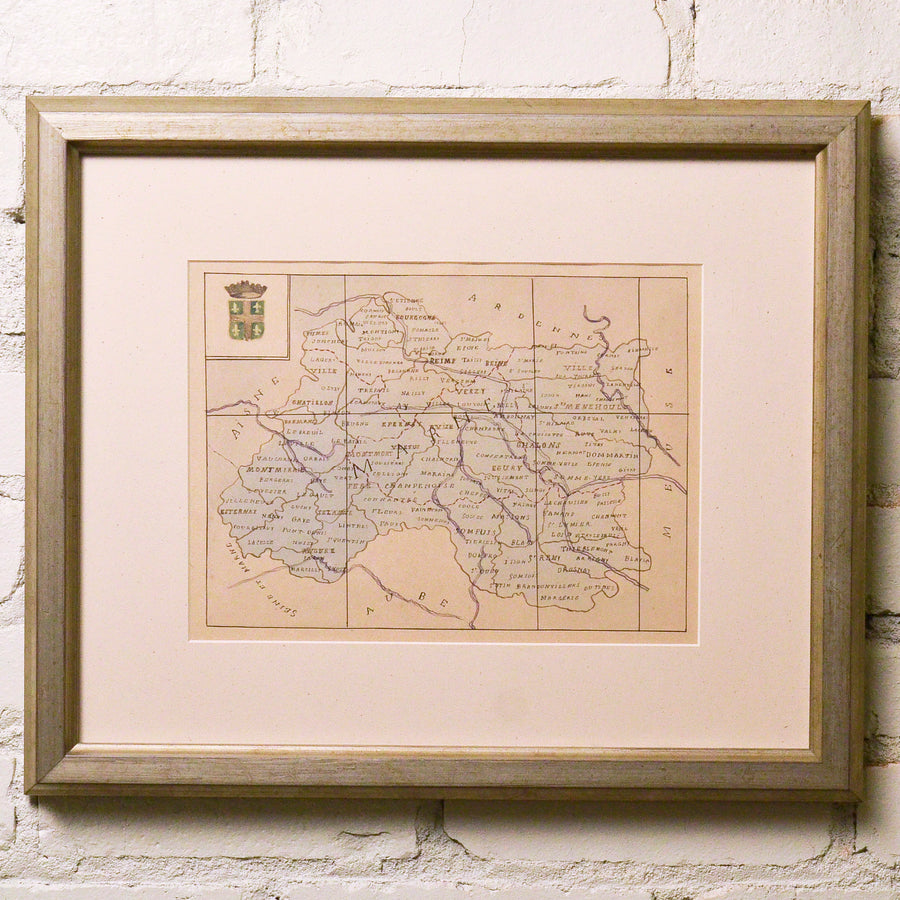 Hand Drawn French Maps Framed 2
