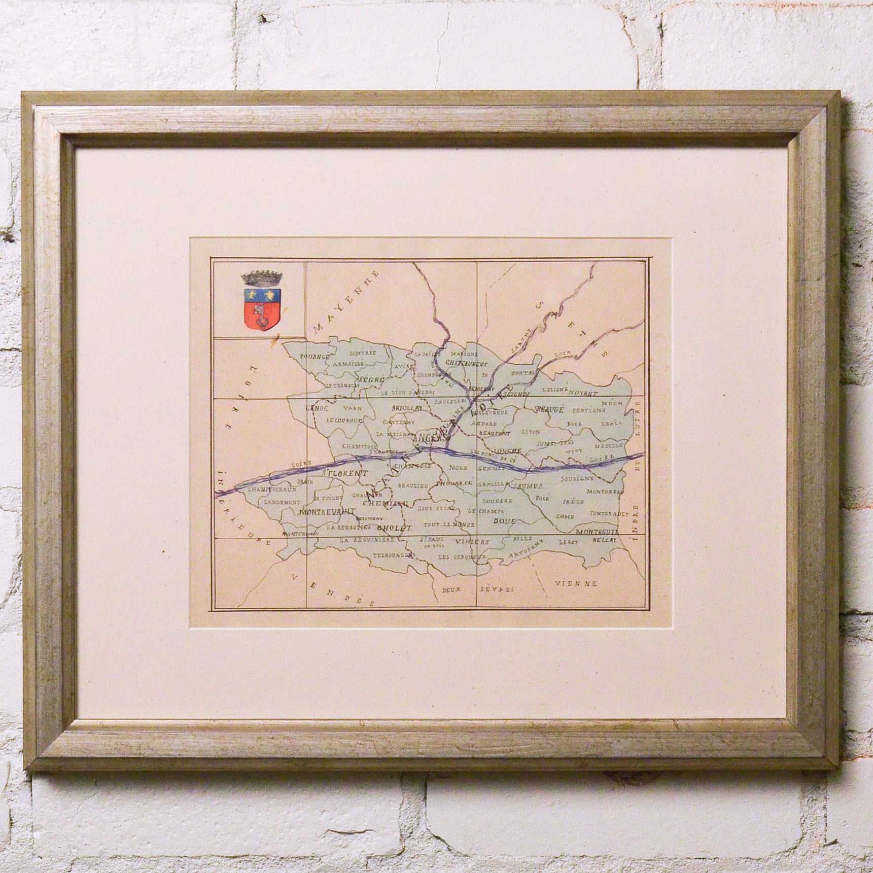 Hand Drawn French Maps Framed 6 Prints Charming Soho