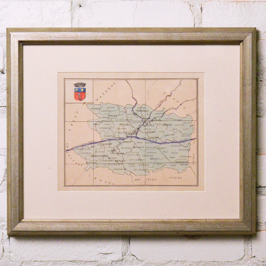 Hand Drawn French Maps Framed 6