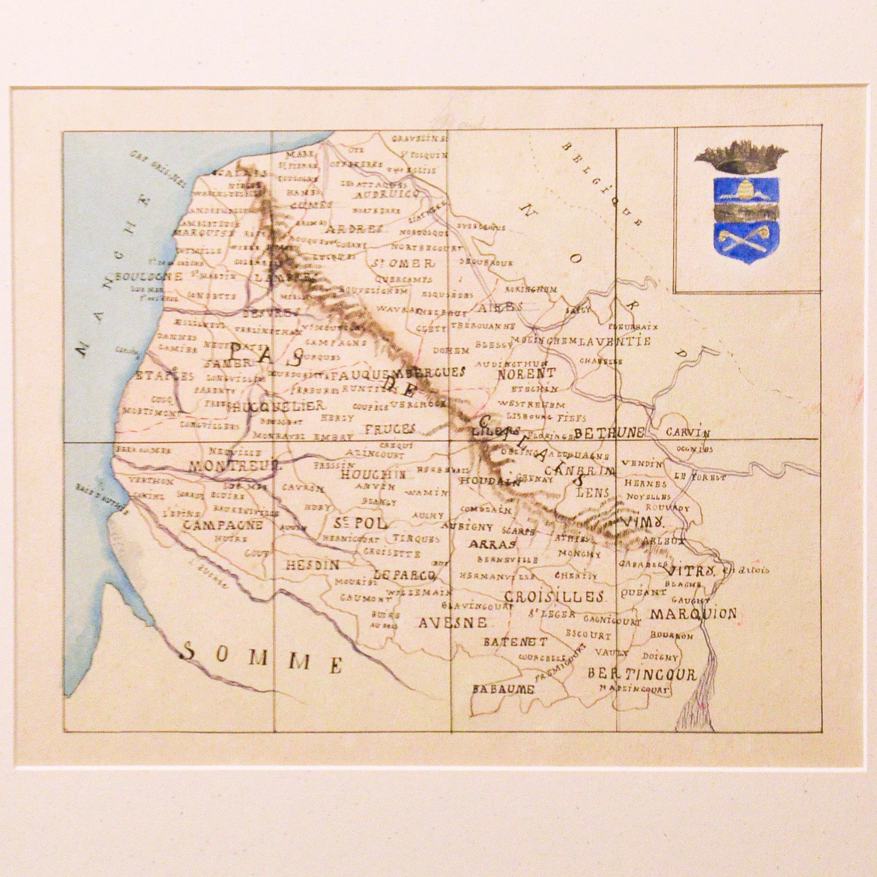 Hand Drawn French Maps Framed 7 Prints Charming Soho