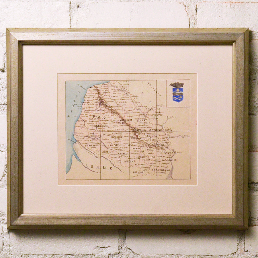 Hand Drawn French Maps Framed 7