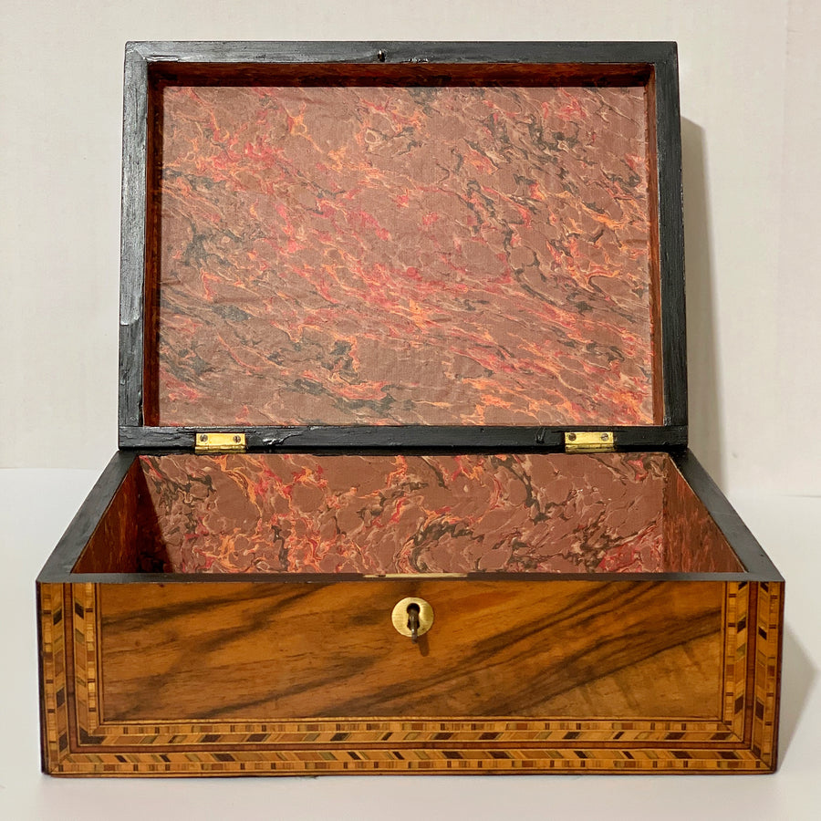 Antique British Tunbridgeware Box B4401