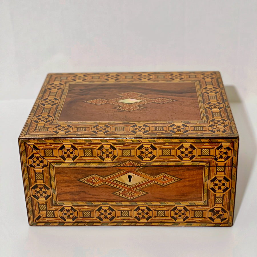 Antique British Tunbridgeware Box B4341