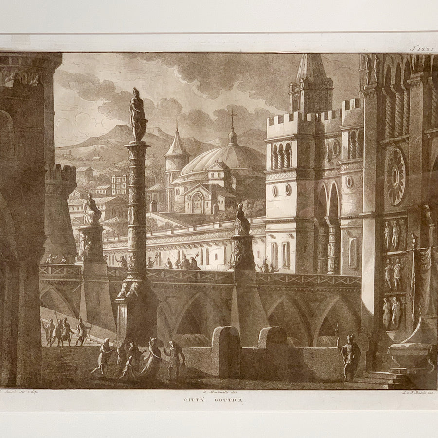 1821 Italian Aquatint Engravings Framed 6
