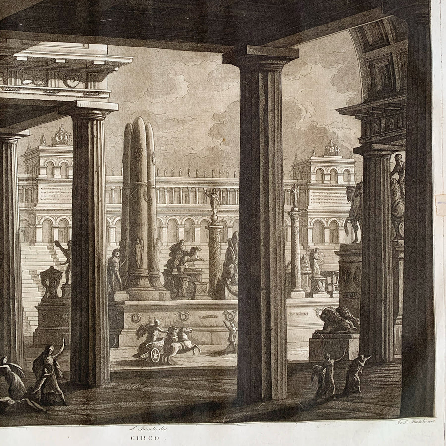 1821 Italian Aquatint Engravings Matted 13