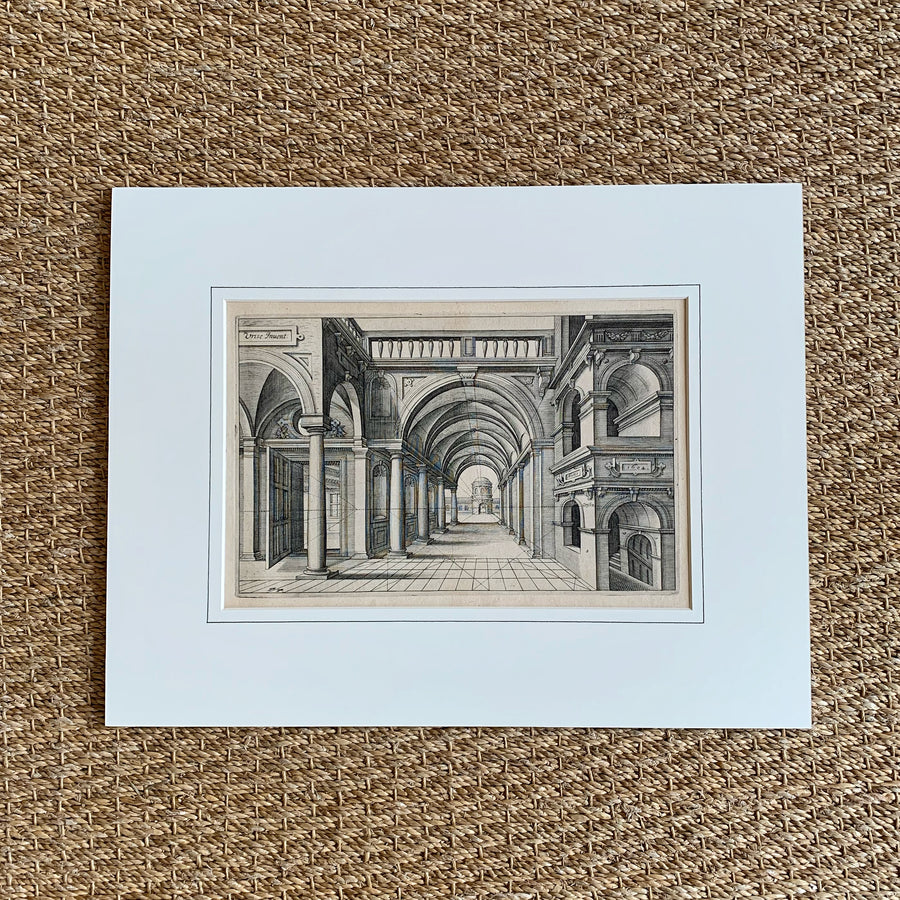 1604 De Vries Perspective Engraving Matted 4