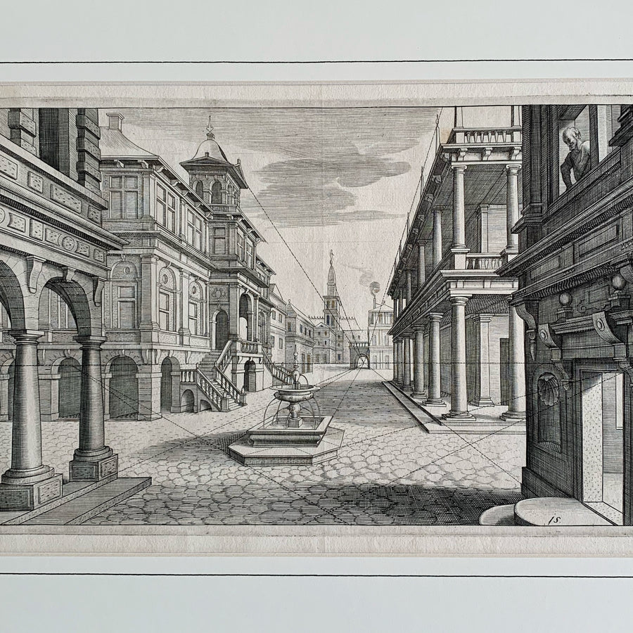 1604 De Vries Perspective Engraving Matted 7