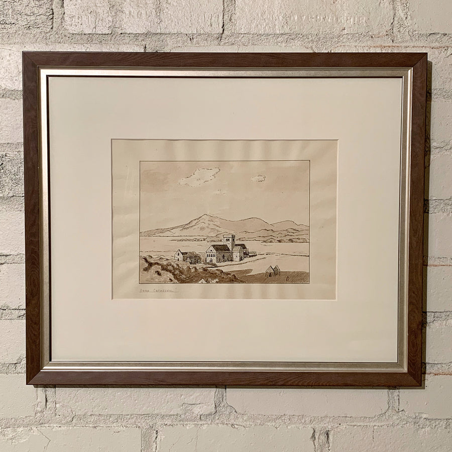 Sepia Watercolors Framed 3