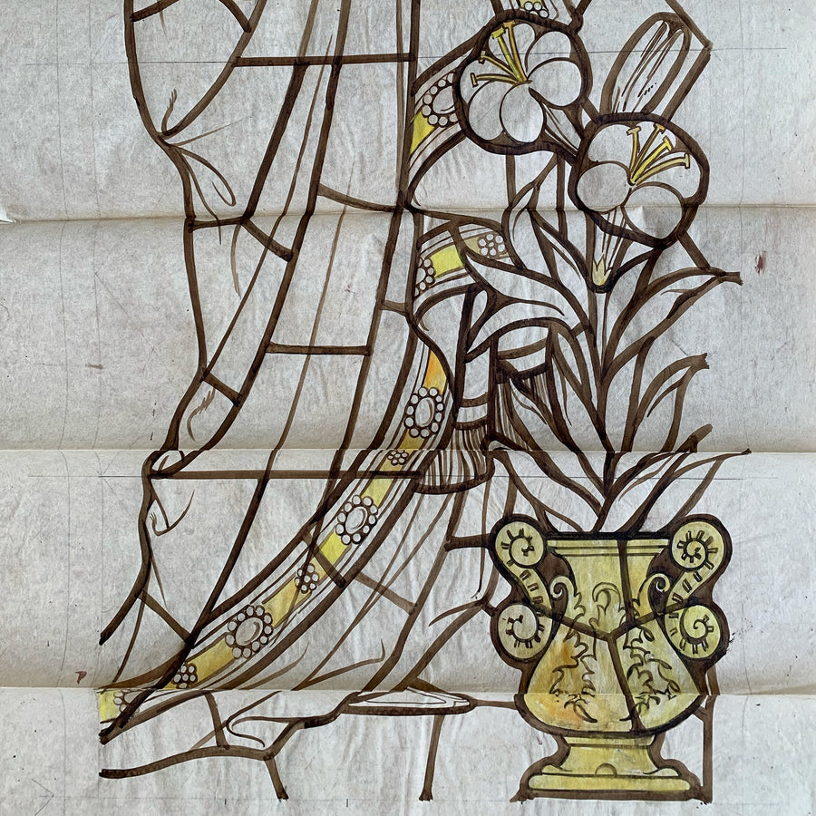 Virgin Mary with Flowers