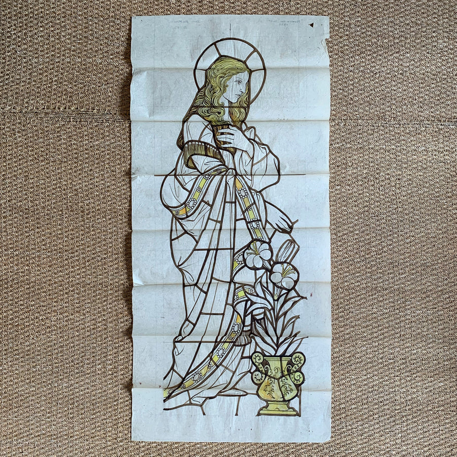 Virgin Mary with Flowers