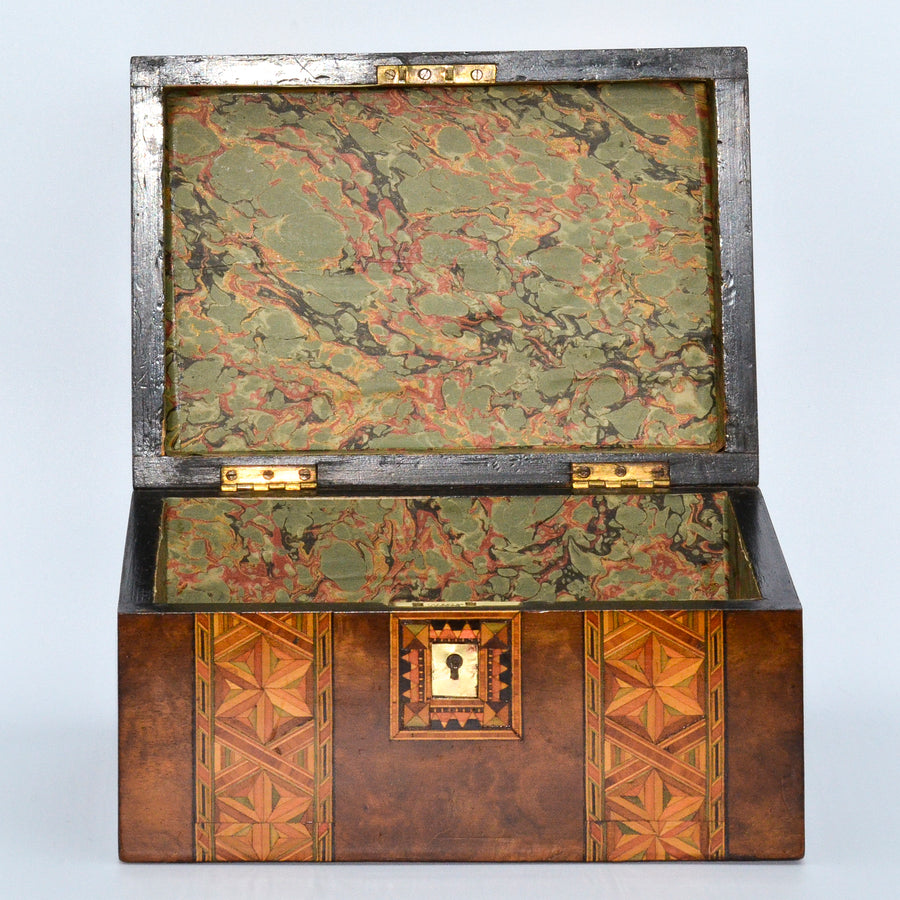 Antique British Tunbridgeware Box B4345